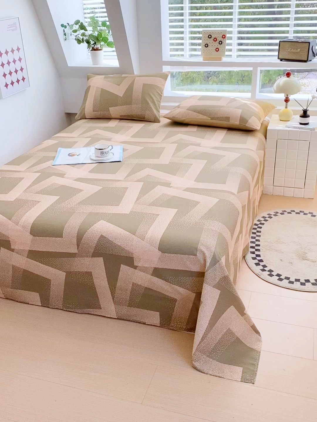 91家纺网 家纺一手货源 找家纺 小懒猪 2026全棉纯棉印花单床单床单单件 素律