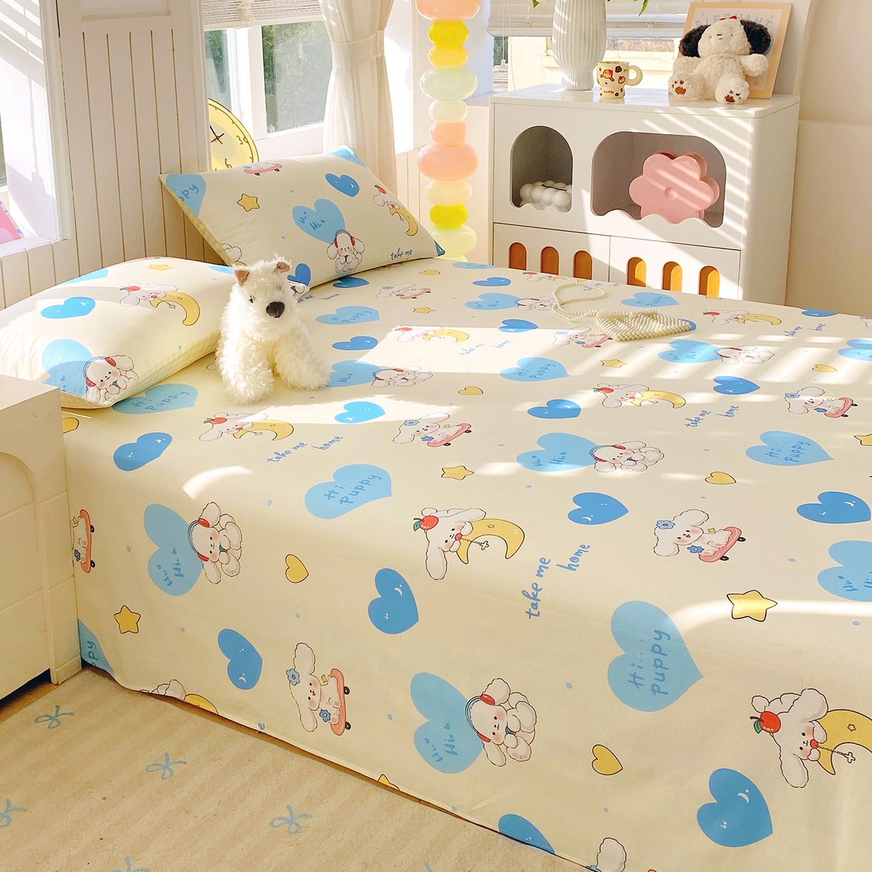 91家纺网 家纺一手货源 找家纺 小懒猪 2026全棉纯棉印花单床单床单单件 童梦汪旅