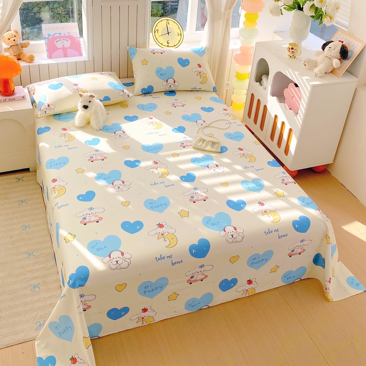 91家纺网 家纺一手货源 找家纺 小懒猪 2026全棉纯棉印花单床单床单单件 童梦汪旅