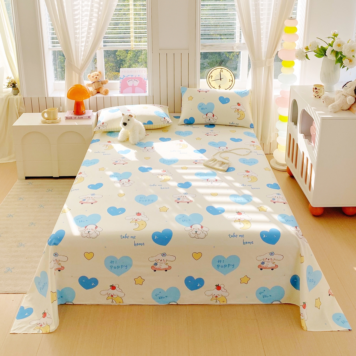 91家纺网 家纺一手货源 找家纺 小懒猪 2026全棉纯棉印花单床单床单单件 童梦汪旅