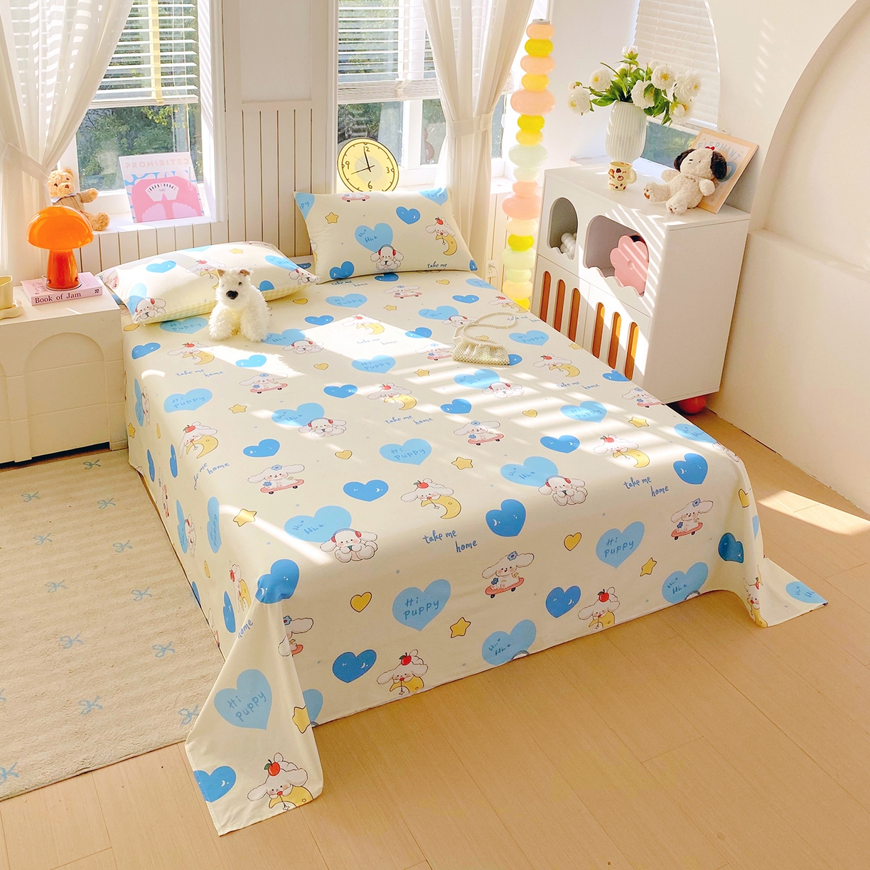 91家纺网 家纺一手货源 找家纺 小懒猪 2026全棉纯棉印花单床单床单单件 童梦汪旅