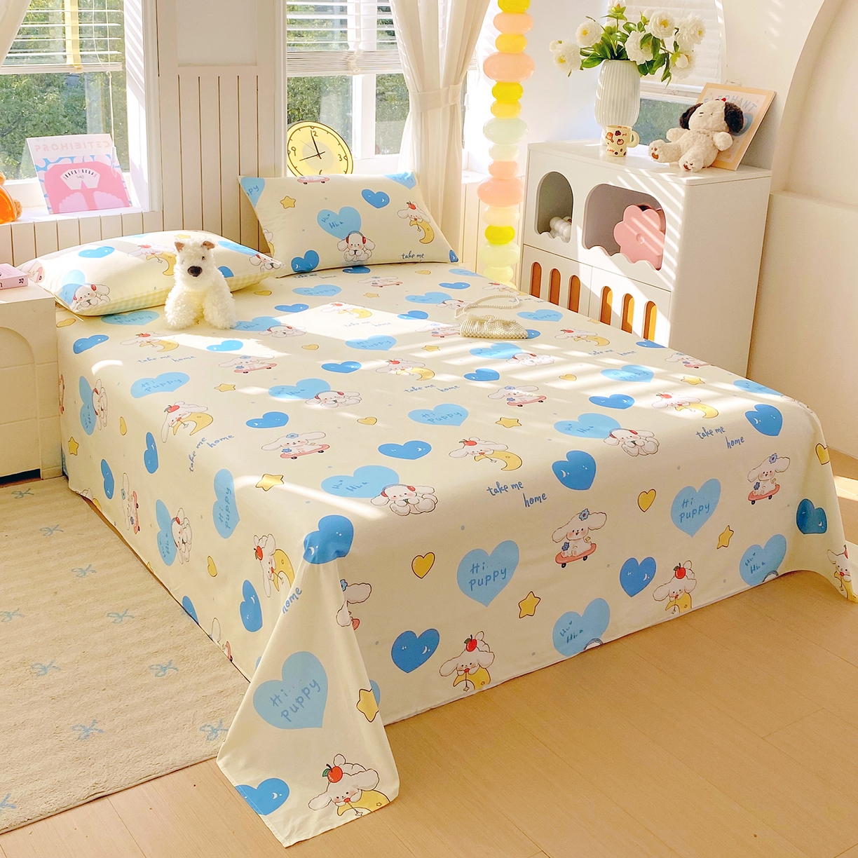 91家纺网 家纺一手货源 找家纺 小懒猪 2026全棉纯棉印花单床单床单单件 童梦汪旅