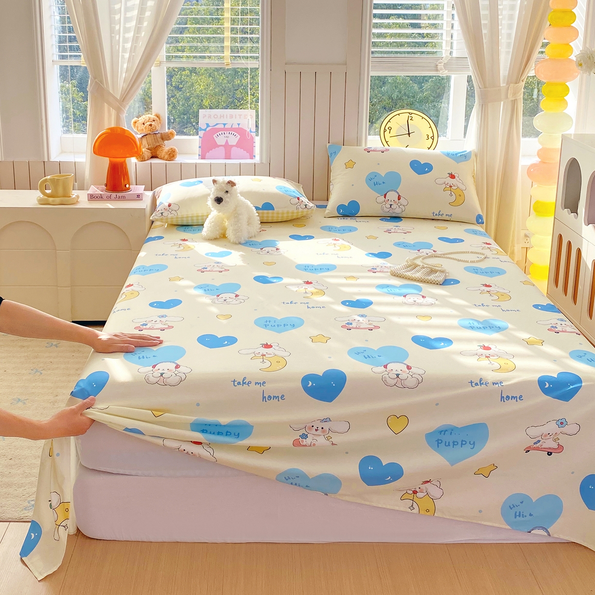 91家纺网 家纺一手货源 找家纺 小懒猪 2026全棉纯棉印花单床单床单单件 童梦汪旅