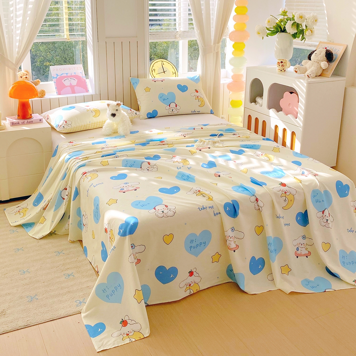 91家纺网 家纺一手货源 找家纺 小懒猪 2026全棉纯棉印花单床单床单单件 童梦汪旅