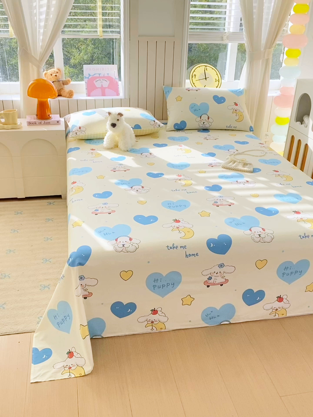 91家纺网 家纺一手货源 找家纺 小懒猪 2026全棉纯棉印花单床单床单单件 童梦汪旅