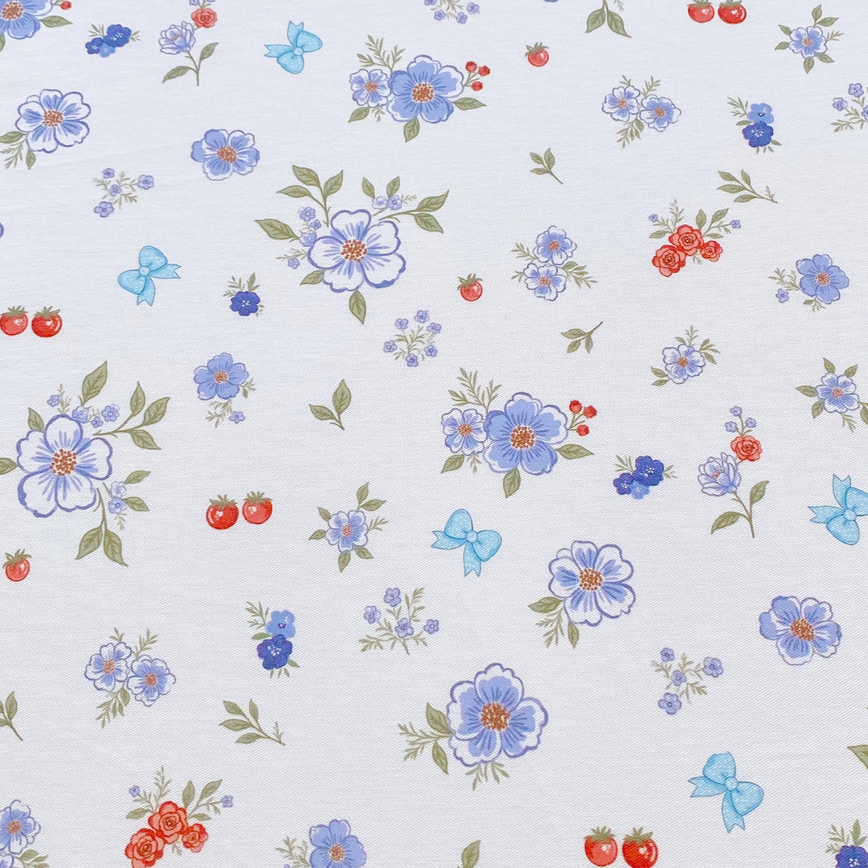 91家纺网 家纺一手货源 找家纺 小懒猪 2026全棉纯棉印花单床单床单单件 雾蓝花簇