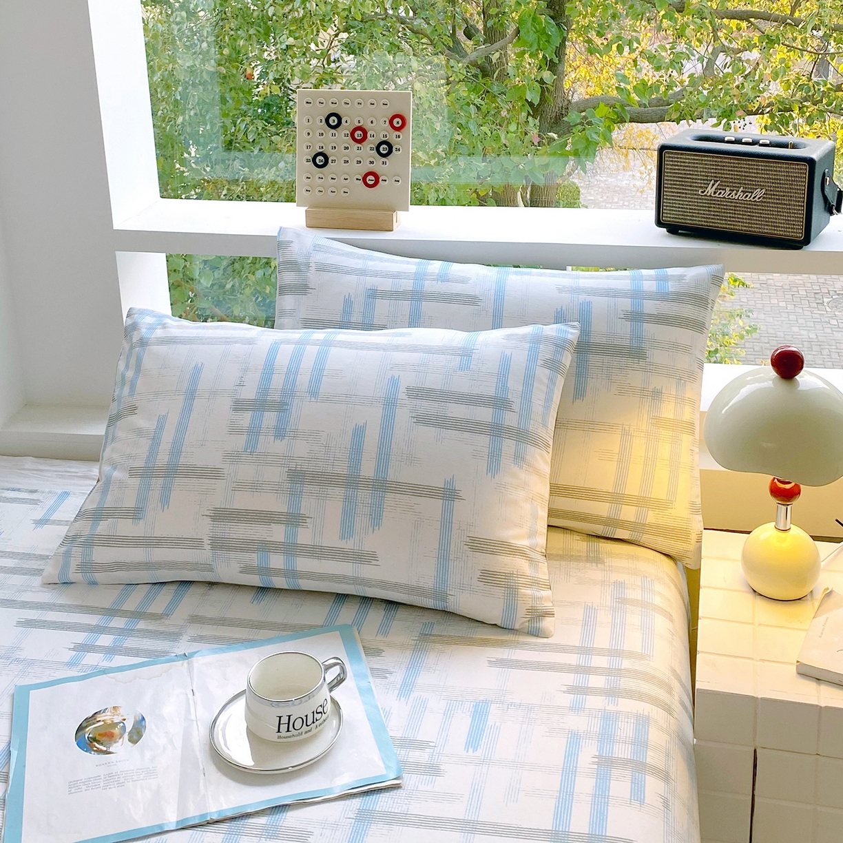 91家纺网 家纺一手货源 找家纺 小懒猪 2026全棉纯棉印花单床单床单单件 线影轻痕