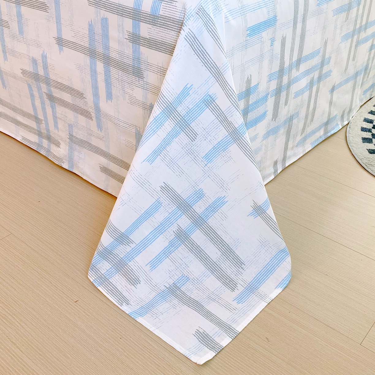 91家纺网 家纺一手货源 找家纺 小懒猪 2026全棉纯棉印花单床单床单单件 线影轻痕