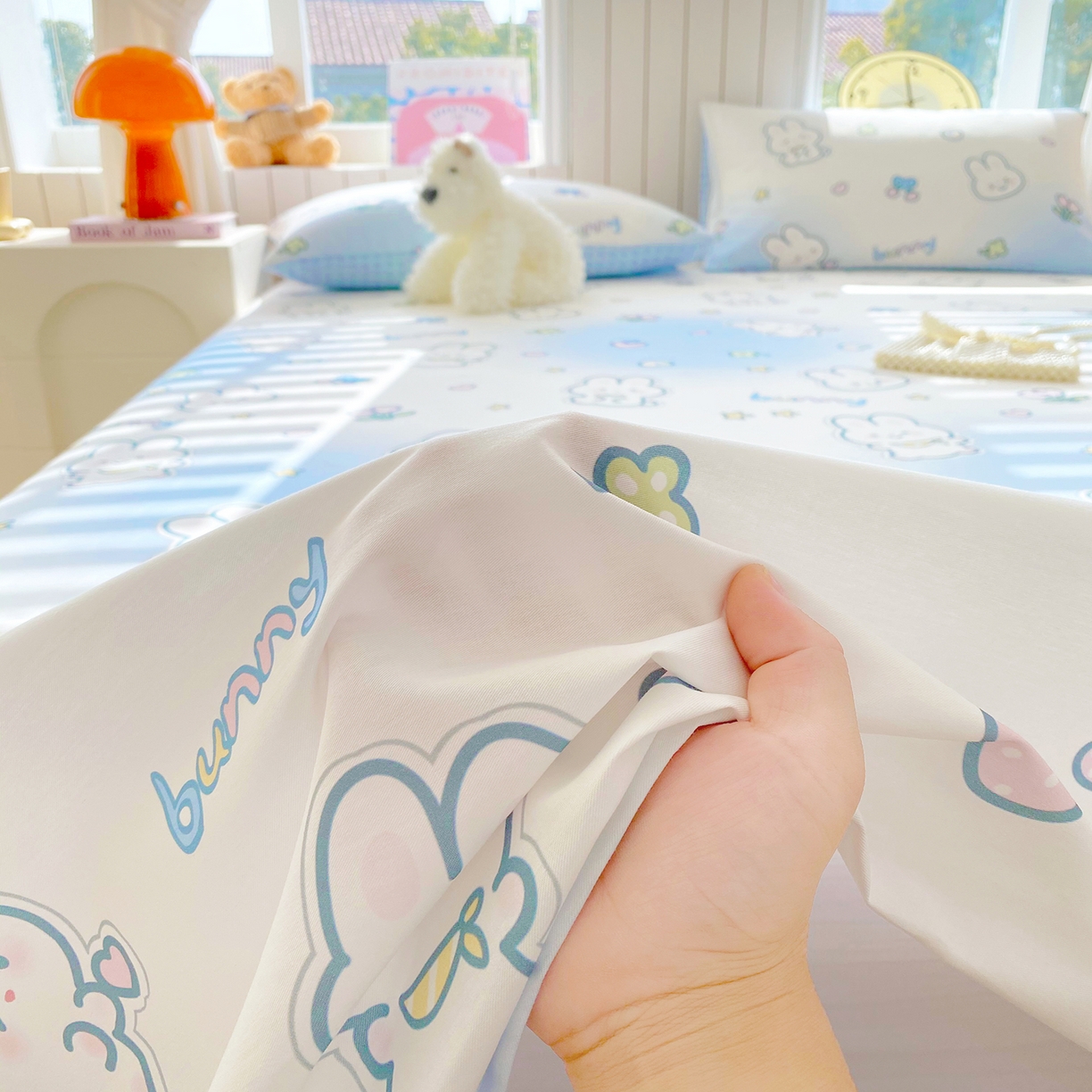 91家纺网 家纺一手货源 找家纺 小懒猪 2026全棉纯棉印花单床单床单单件 星兔软糖