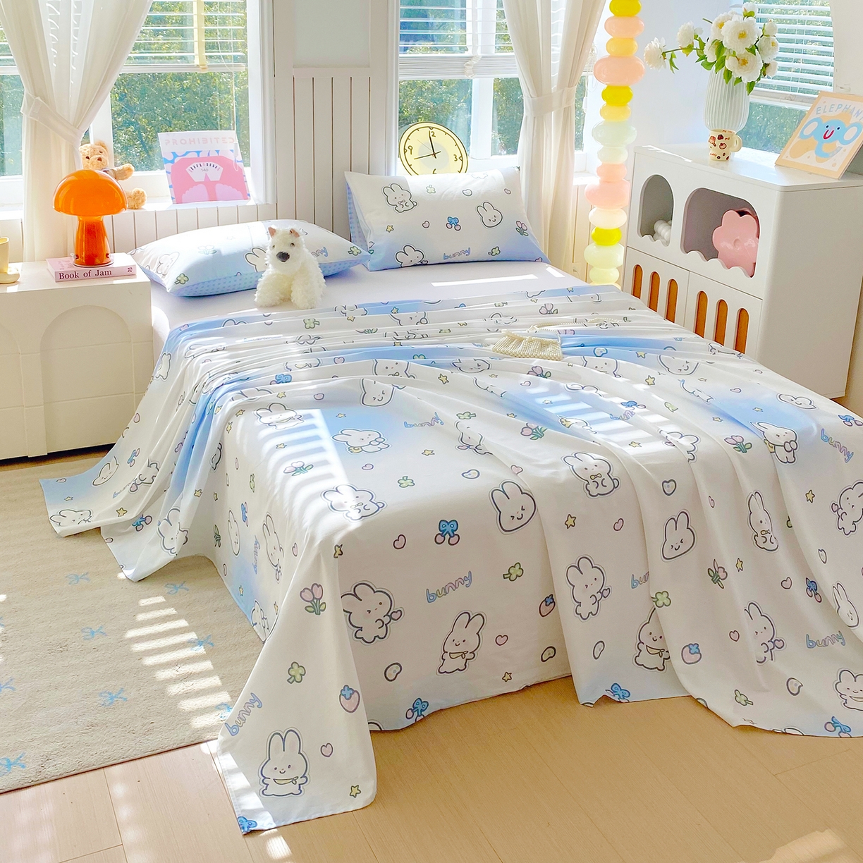 91家纺网 家纺一手货源 找家纺 小懒猪 2026全棉纯棉印花单床单床单单件 星兔软糖