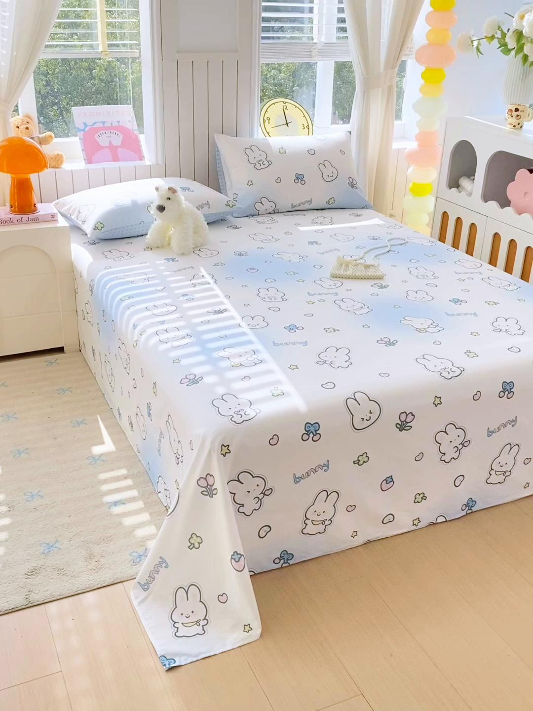 91家纺网 家纺一手货源 找家纺 小懒猪 2026全棉纯棉印花单床单床单单件 星兔软糖