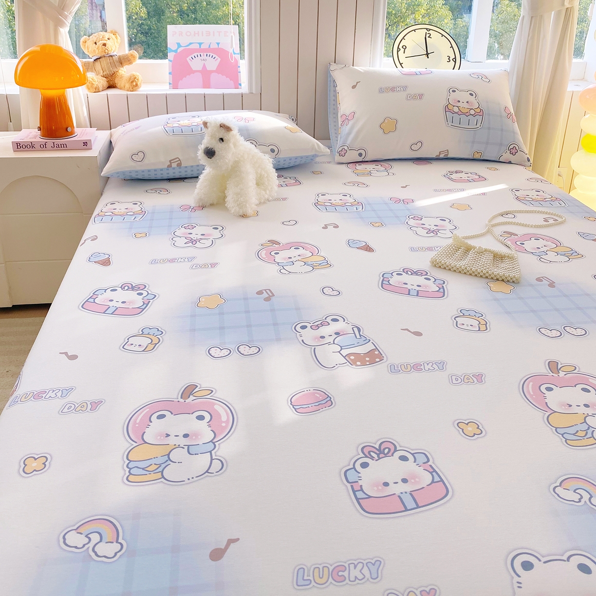 91家纺网 家纺一手货源 找家纺 小懒猪 2026全棉纯棉印花单床单床单单件 元气熊仔