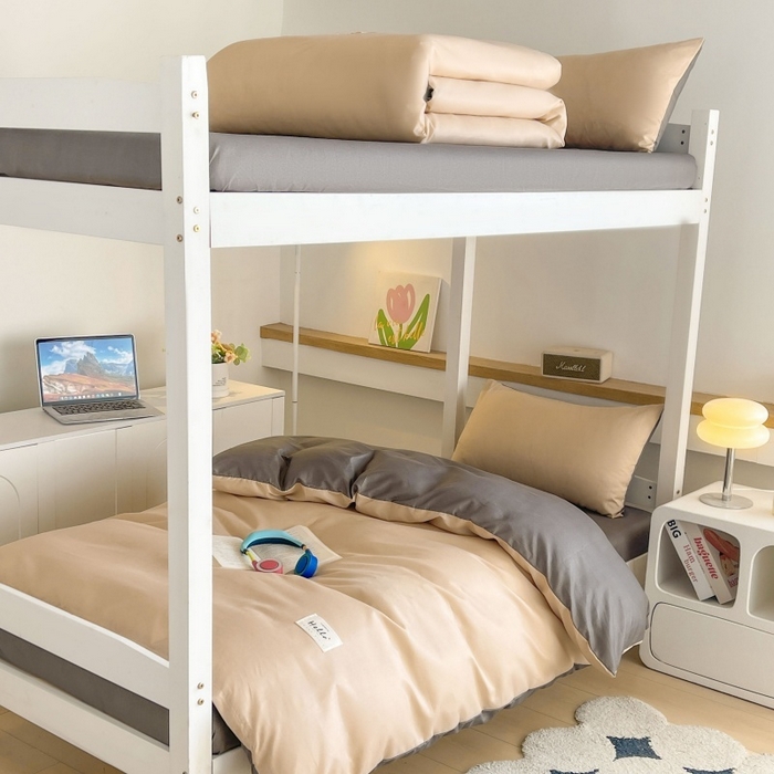 91家纺网 家纺一手货源 找家纺 友承家纺 2026新款四件套磨毛床单被套被罩简约纯色学生宿舍水洗棉3三件套床上用品4被套单件四季单独被罩 浅玉