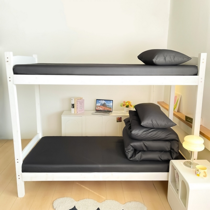 91家纺网 家纺一手货源 找家纺 友承家纺 2026新款四件套磨毛床单被套被罩简约纯色学生宿舍水洗棉3三件套床上用品4被套单件四季单独被罩 深灰