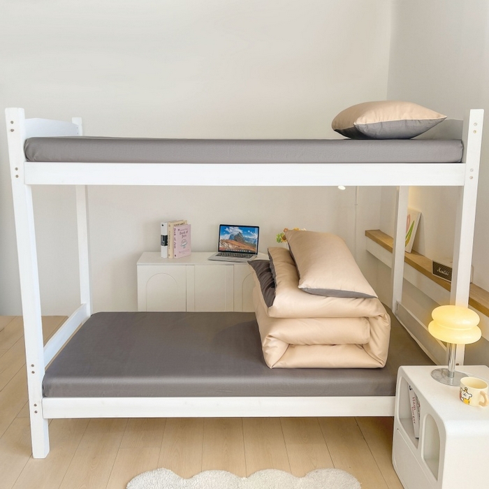 91家纺网 家纺一手货源 找家纺 友承家纺 2026新款四件套磨毛床单被套被罩简约纯色学生宿舍水洗棉3三件套床上用品4被套单件四季单独被罩 浅玉