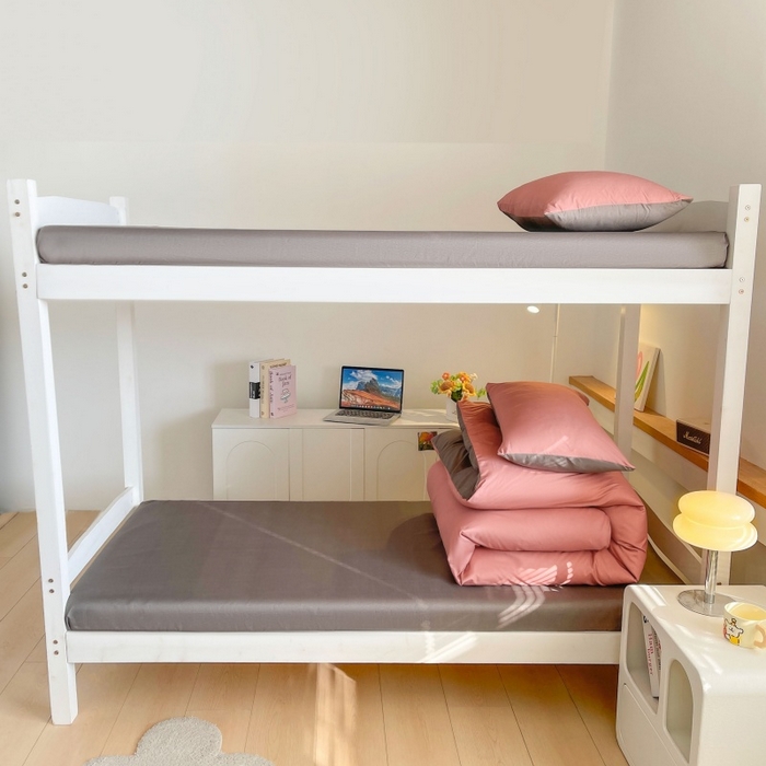 91家纺网 家纺一手货源 找家纺 友承家纺 2026新款四件套磨毛床单被套被罩简约纯色学生宿舍水洗棉3三件套床上用品4被套单件四季单独被罩 豆沙