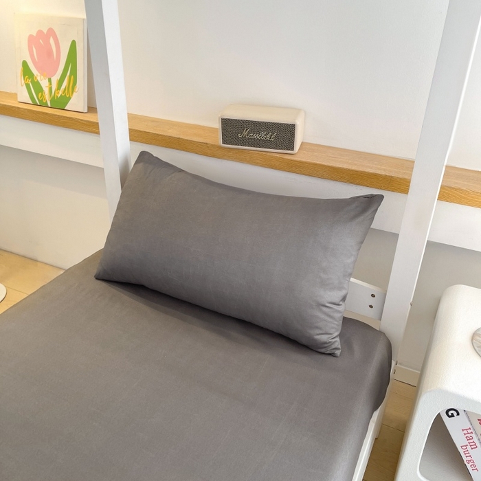 91家纺网 家纺一手货源 找家纺 友承家纺 2026新款四件套磨毛床单被套被罩简约纯色学生宿舍水洗棉3三件套床上用品4被套单件四季单独被罩 浅灰