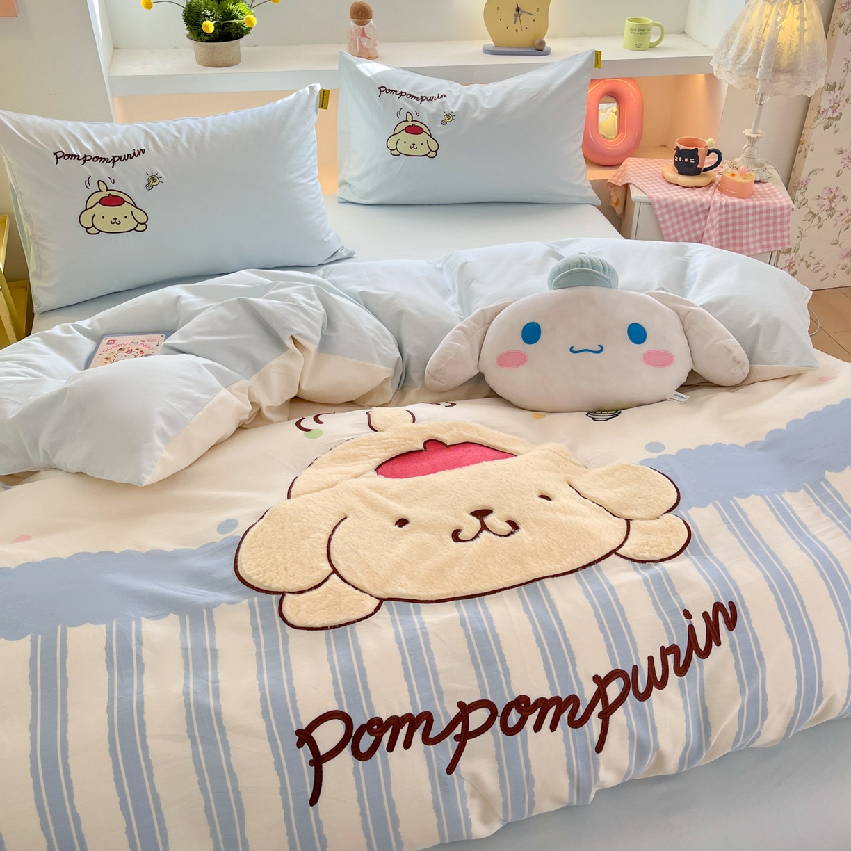 91家纺网 家纺一手货源 找家纺 （总）金爱家 2026新款纯棉三丽鸥毛巾绣四件套