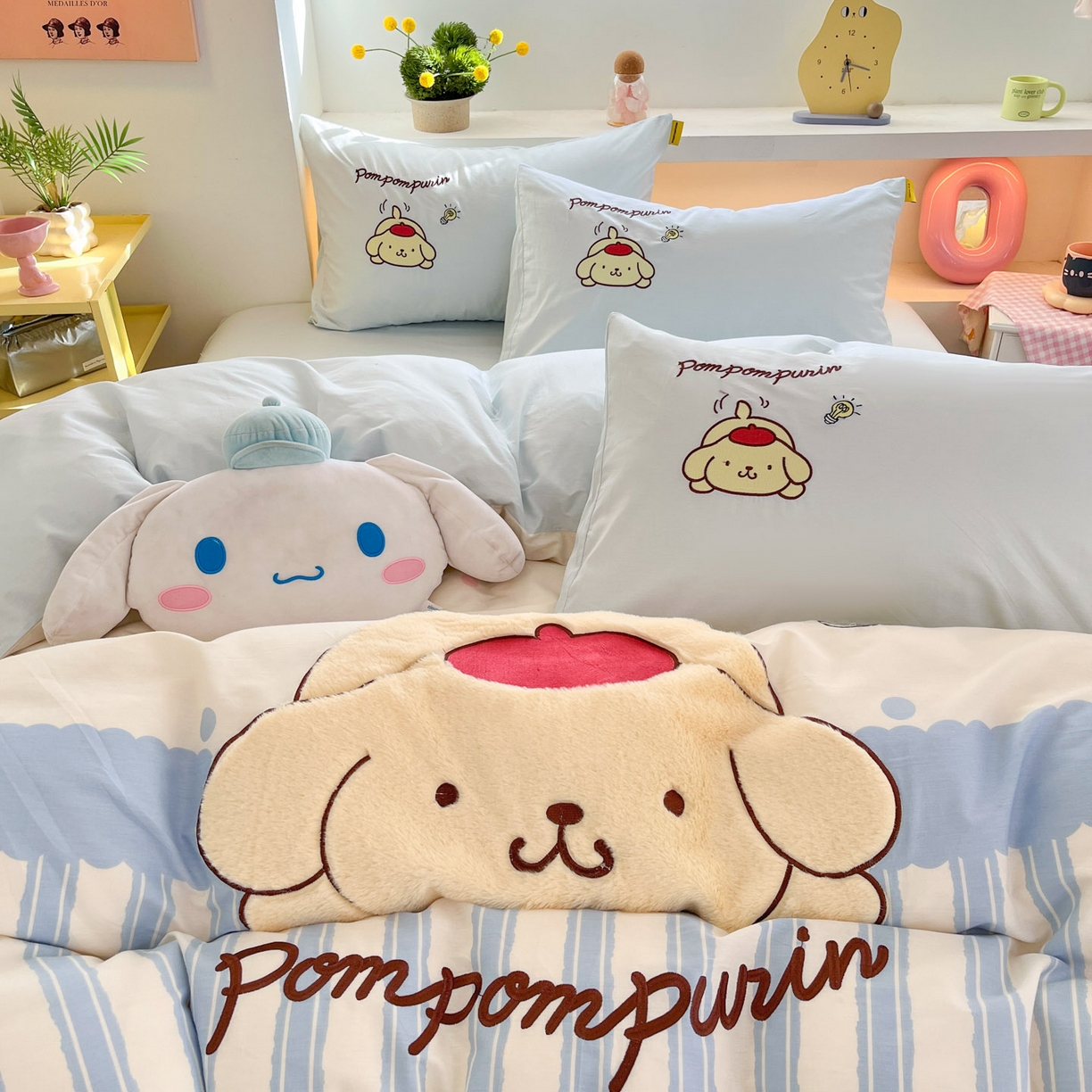 91家纺网 家纺一手货源 找家纺 （总）金爱家 2026新款纯棉三丽鸥毛巾绣四件套