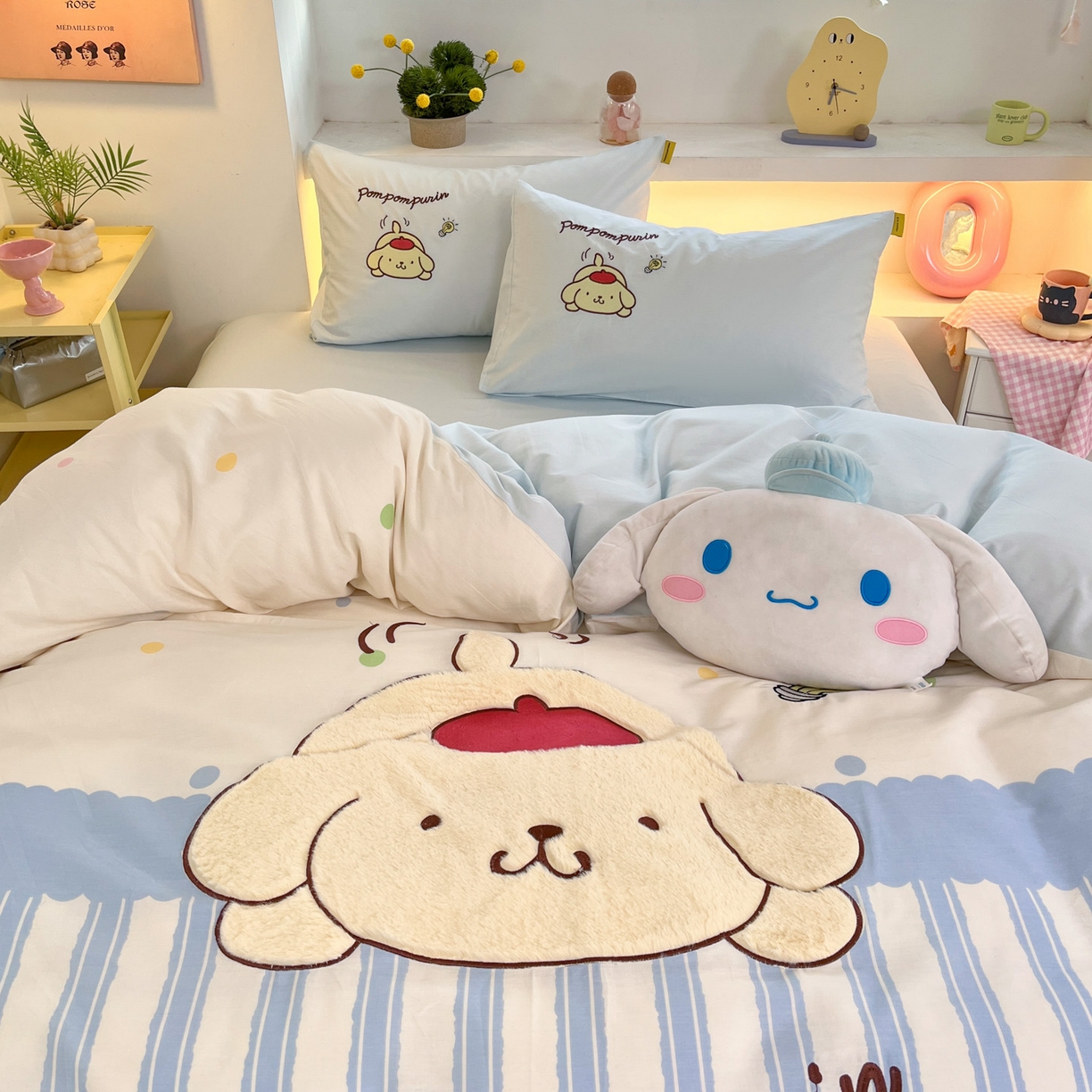 91家纺网 家纺一手货源 找家纺 （总）金爱家 2026新款纯棉三丽鸥毛巾绣四件套