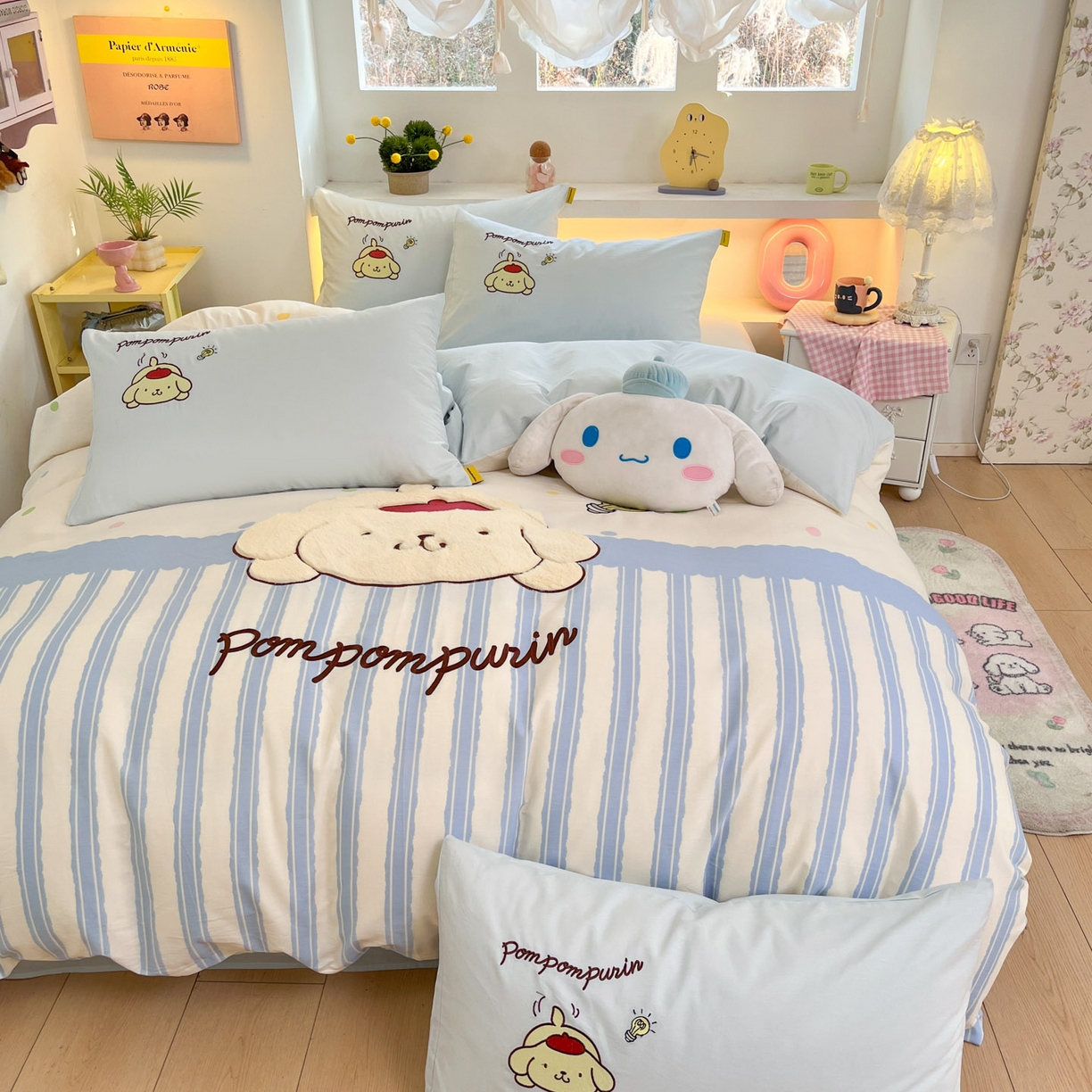 91家纺网 家纺一手货源 找家纺 （总）金爱家 2026新款纯棉三丽鸥毛巾绣四件套