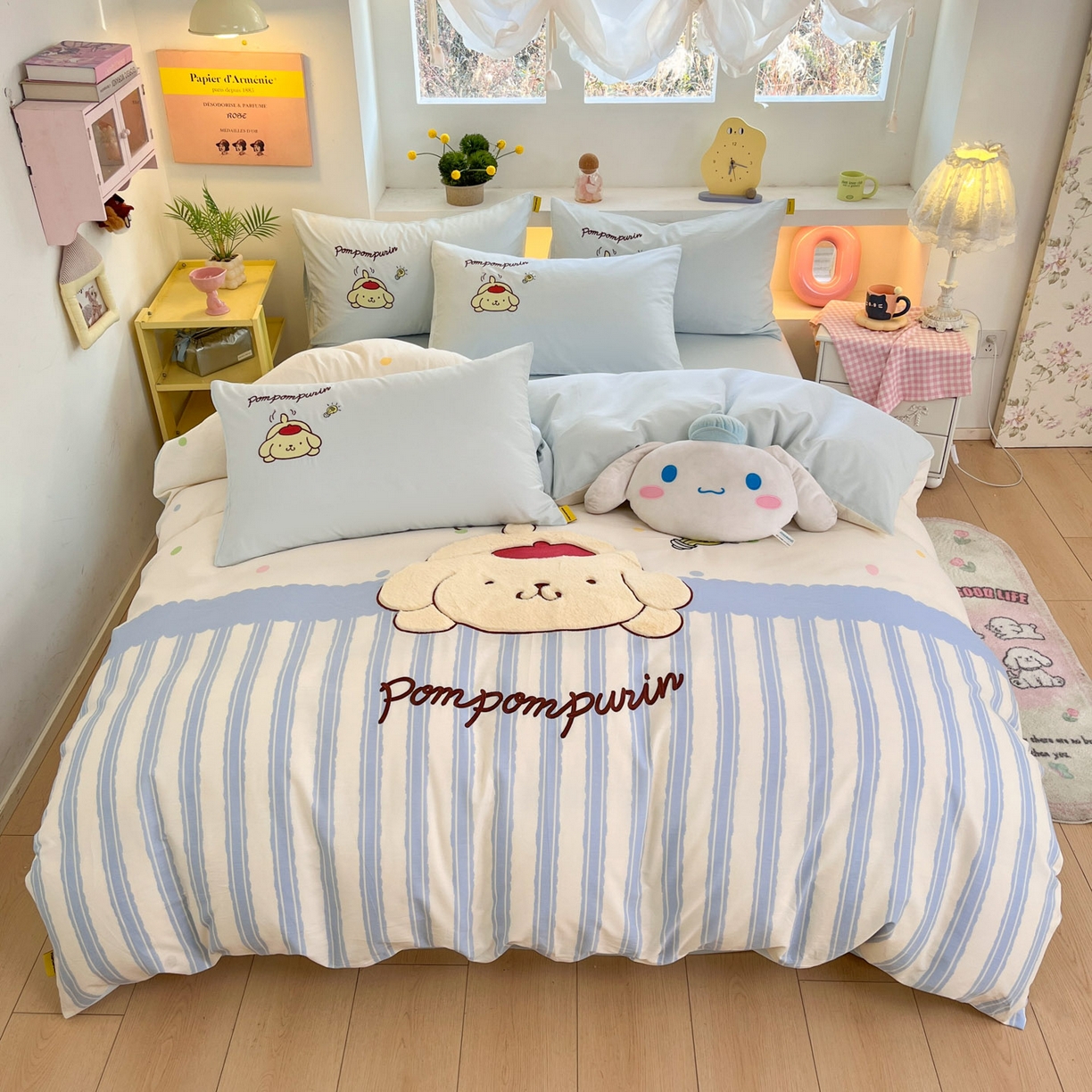 金爱家 2026新款纯棉三丽鸥毛巾绣四件套 棉毛巾绣-布丁恰恰狗