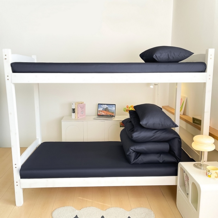 91家纺网 家纺一手货源 找家纺 友承家纺 2026最新款床上用品被套单件冬季纯水洗棉被罩学生宿舍单人150x200x230cm双人磨毛被单 藏青