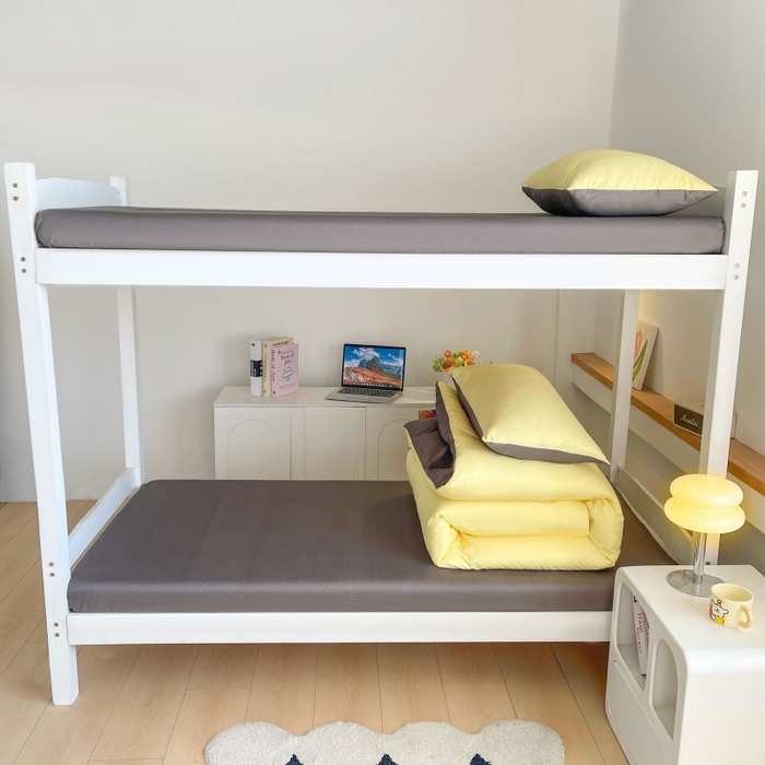 91家纺网 家纺一手货源 找家纺 友承家纺 2026最新款床上用品被套单件冬季纯水洗棉被罩学生宿舍单人150x200x230cm双人磨毛被单 奶油黄