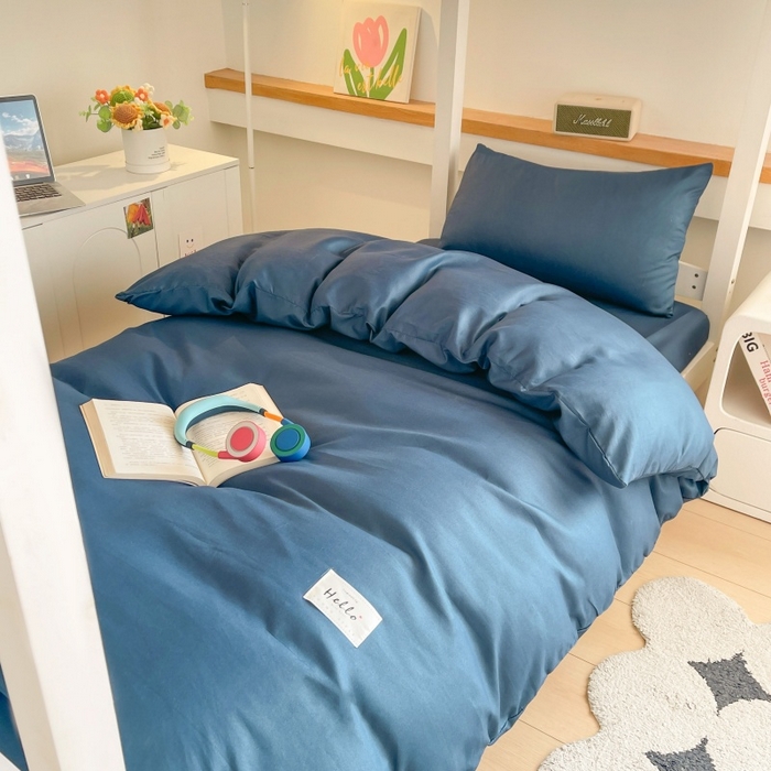 91家纺网 家纺一手货源 找家纺 友承家纺 2026最新款床上用品被套单件冬季纯水洗棉被罩学生宿舍单人150x200x230cm双人磨毛被单 宝兰