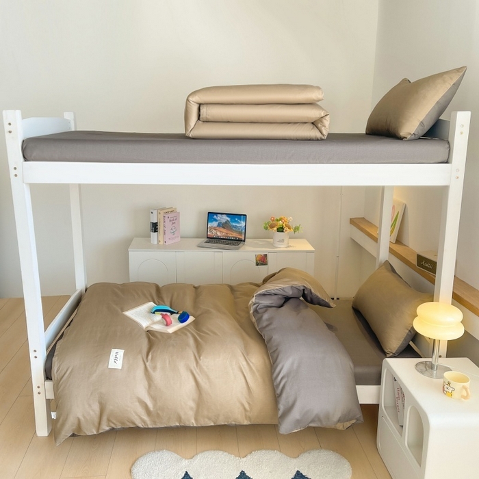 91家纺网 家纺一手货源 找家纺 友承家纺 2026最新款床上用品被套单件冬季纯水洗棉被罩学生宿舍单人150x200x230cm双人磨毛被单 浅咖