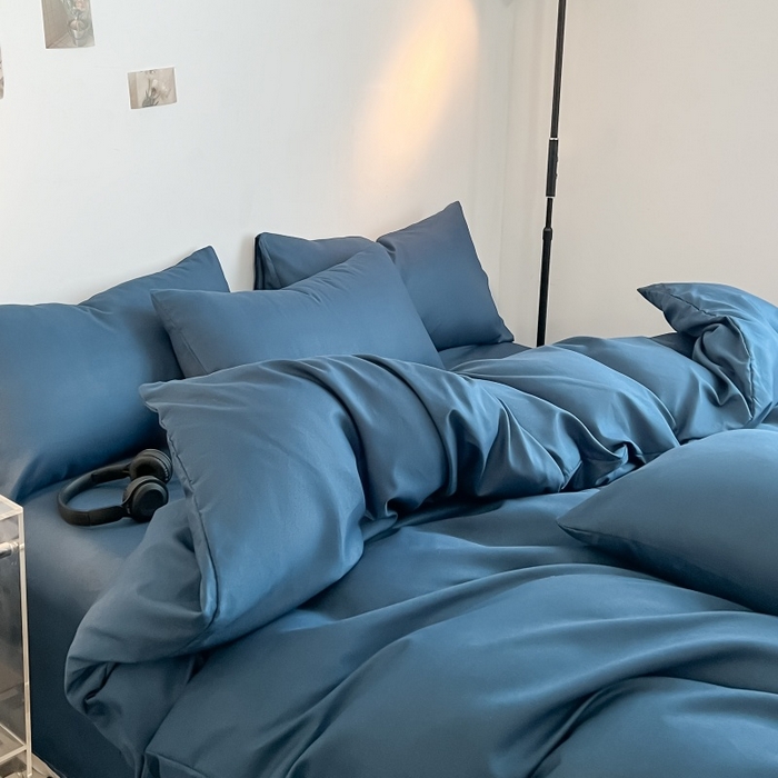 91家纺网 家纺一手货源 找家纺 友承家纺 2026新款床上用品被套单件冬季纯水洗棉被罩学生宿舍单人150x200x230cm双人磨毛被单 宝兰