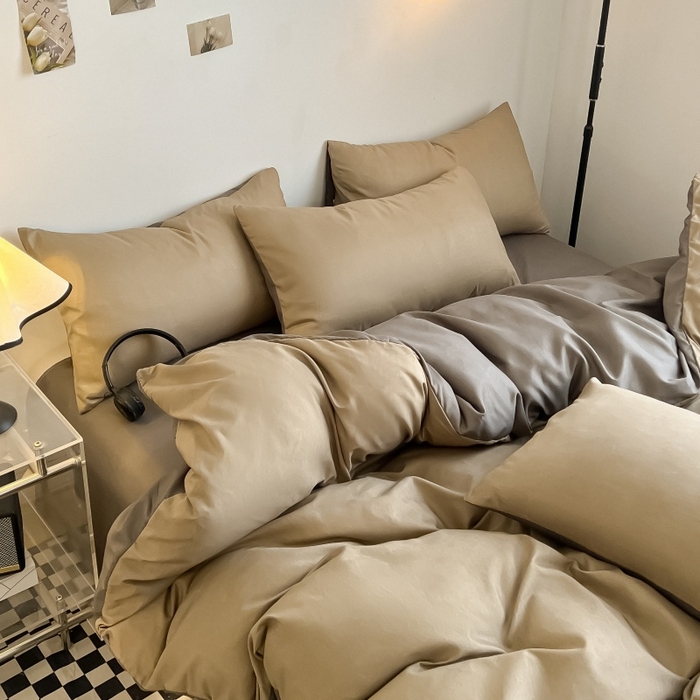 91家纺网 家纺一手货源 找家纺 友承家纺 2026新款床上用品被套单件冬季纯水洗棉被罩学生宿舍单人150x200x230cm双人磨毛被单 浅玉