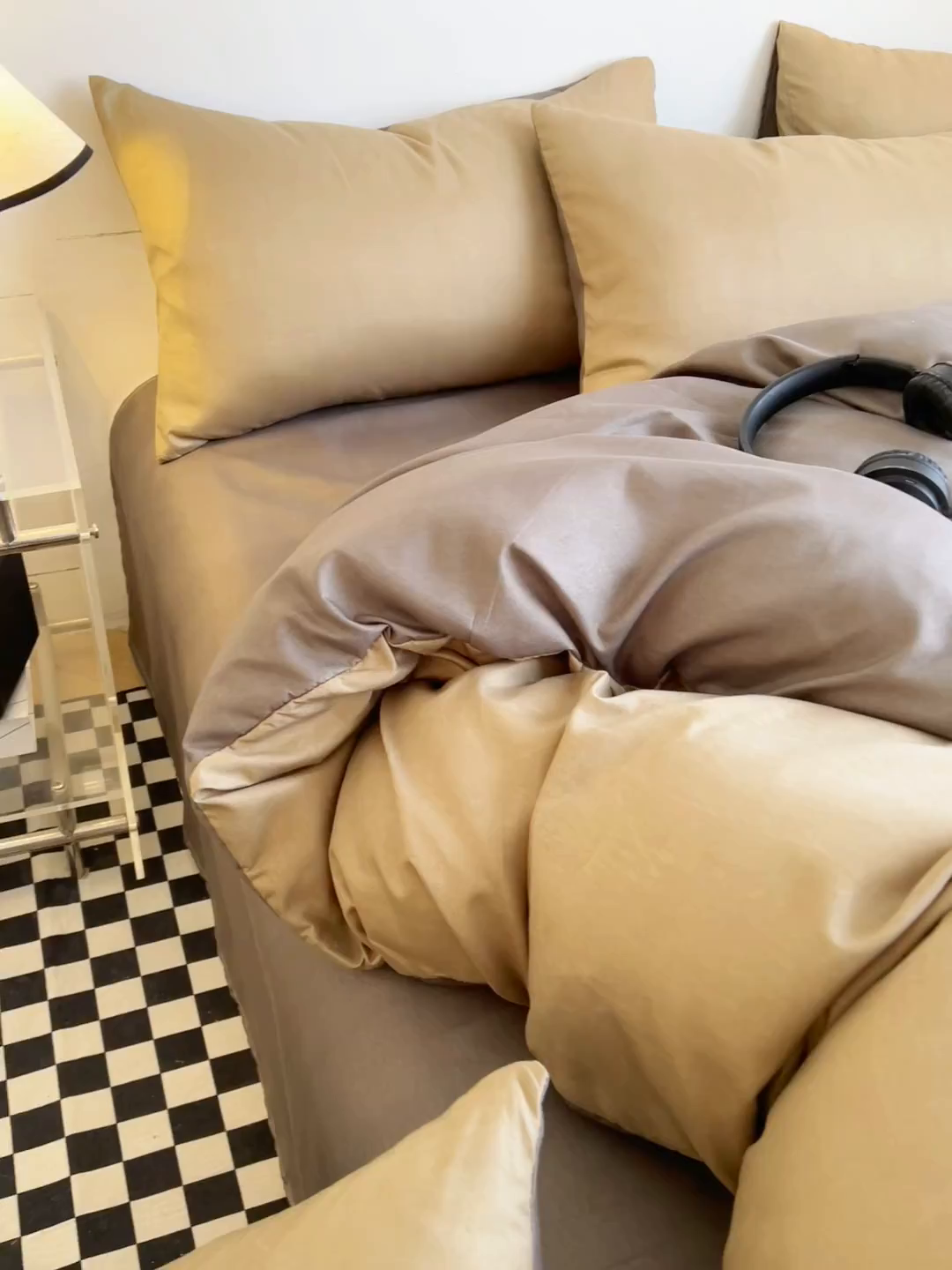 91家纺网 家纺一手货源 找家纺 友承家纺 2026新款床上用品被套单件冬季纯水洗棉被罩学生宿舍单人150x200x230cm双人磨毛被单 浅咖