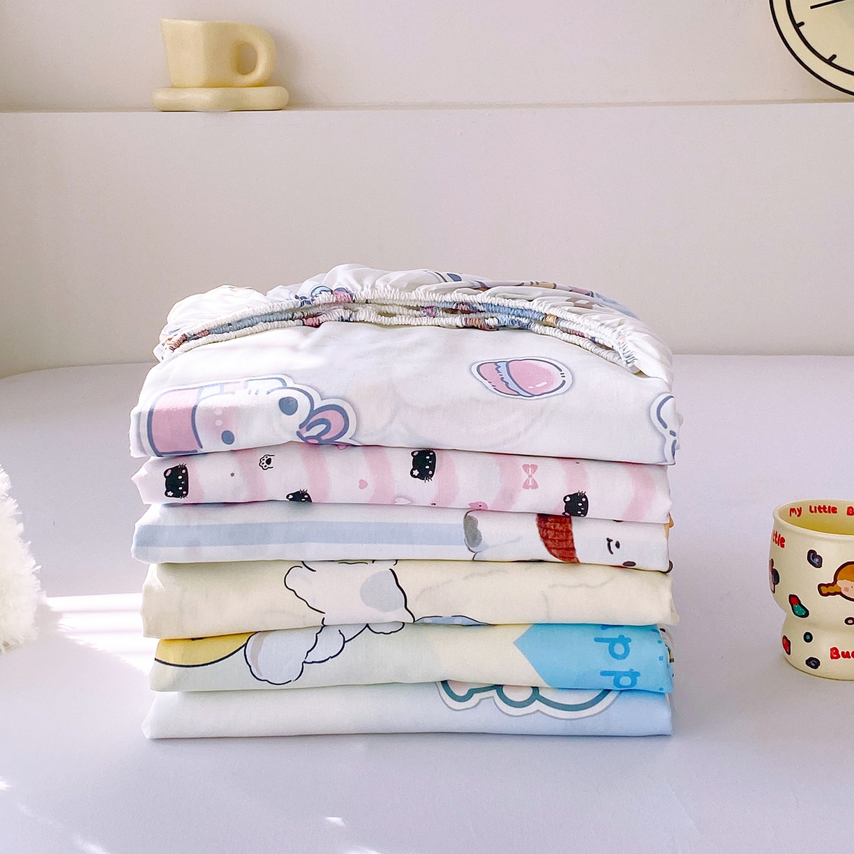 91家纺网 家纺一手货源 找家纺 （总）小懒猪 2026新款全棉印花床笠