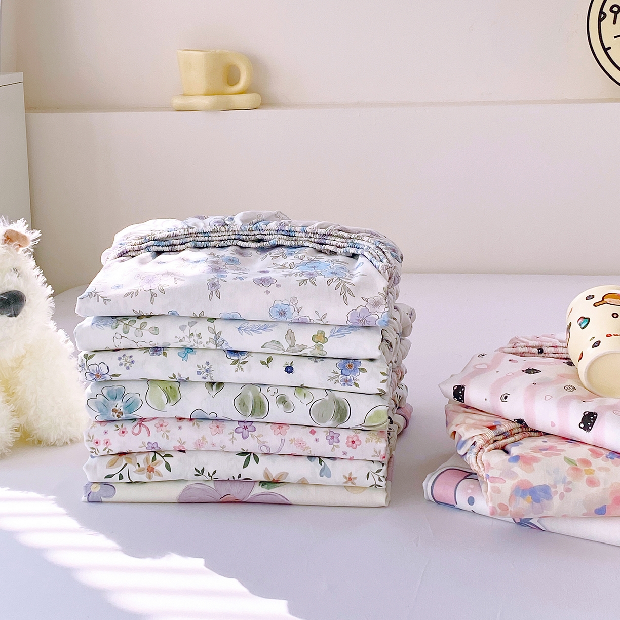 91家纺网 家纺一手货源 找家纺 （总）小懒猪 2026新款全棉印花床笠