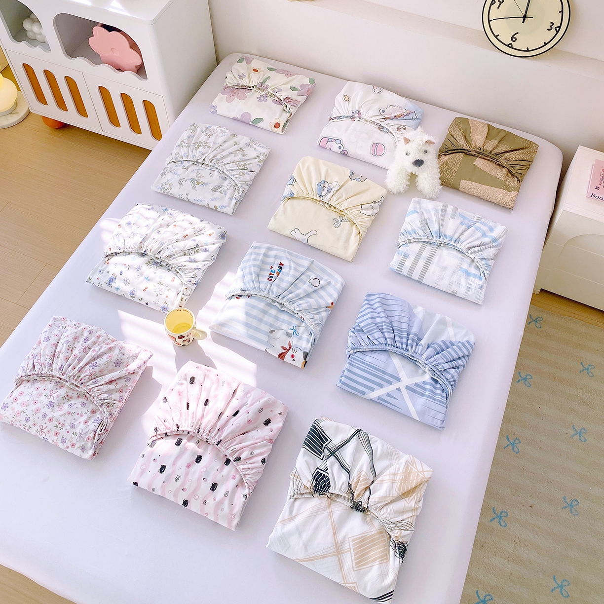 91家纺网 家纺一手货源 找家纺 （总）小懒猪 2026新款全棉印花床笠