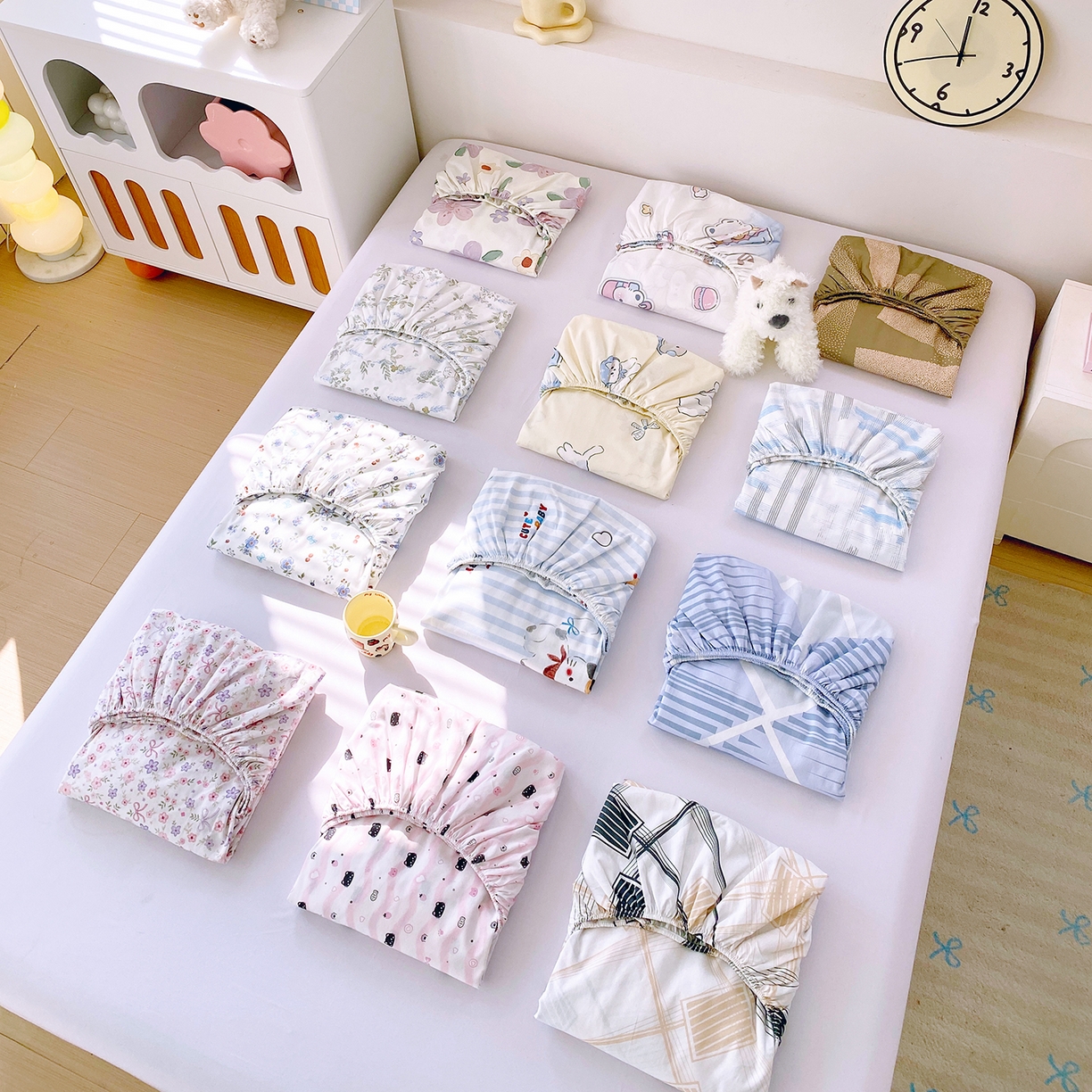 91家纺网 家纺一手货源 找家纺 （总）小懒猪 2026新款全棉印花床笠