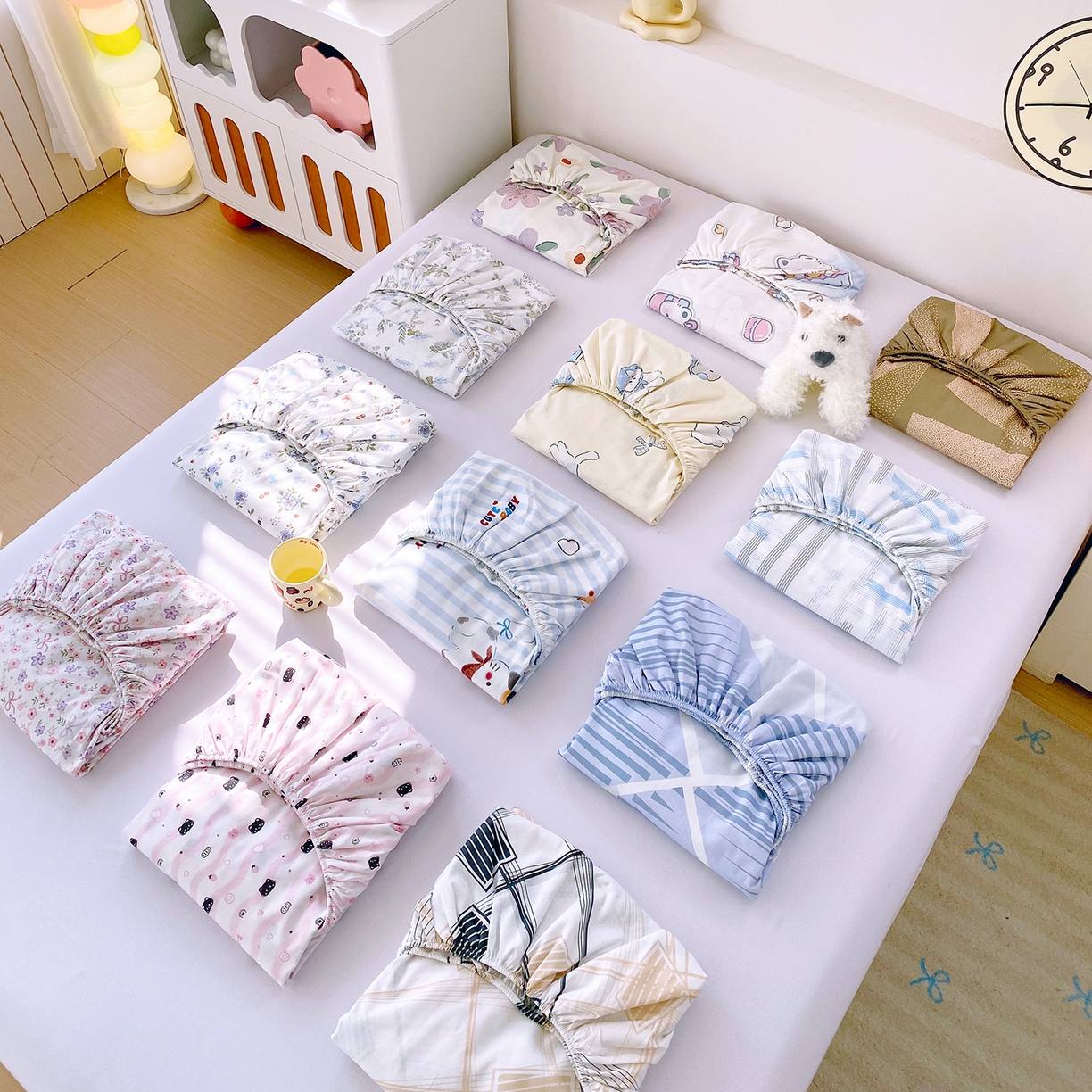 91家纺网 家纺一手货源 找家纺 （总）小懒猪 2026新款全棉印花床笠