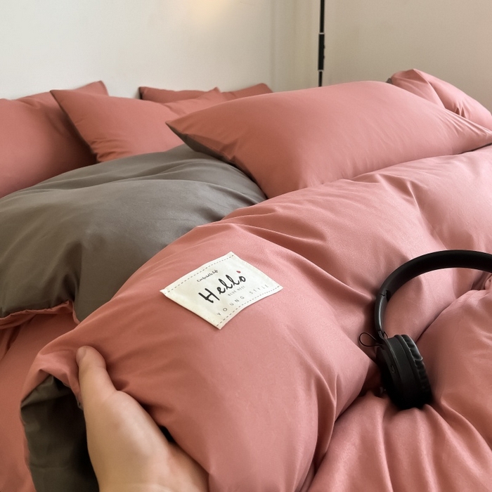91家纺网 家纺一手货源 找家纺 （总）友承家纺 2026新款四件套磨毛床单被套被罩简约纯色学生宿舍水洗棉3三件套床上用品4被套单件四季单独被罩