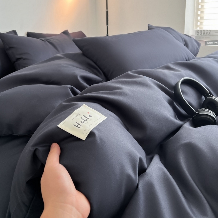 91家纺网 家纺一手货源 找家纺 （总）友承家纺 2026新款四件套磨毛床单被套被罩简约纯色学生宿舍水洗棉3三件套床上用品4被套单件四季单独被罩