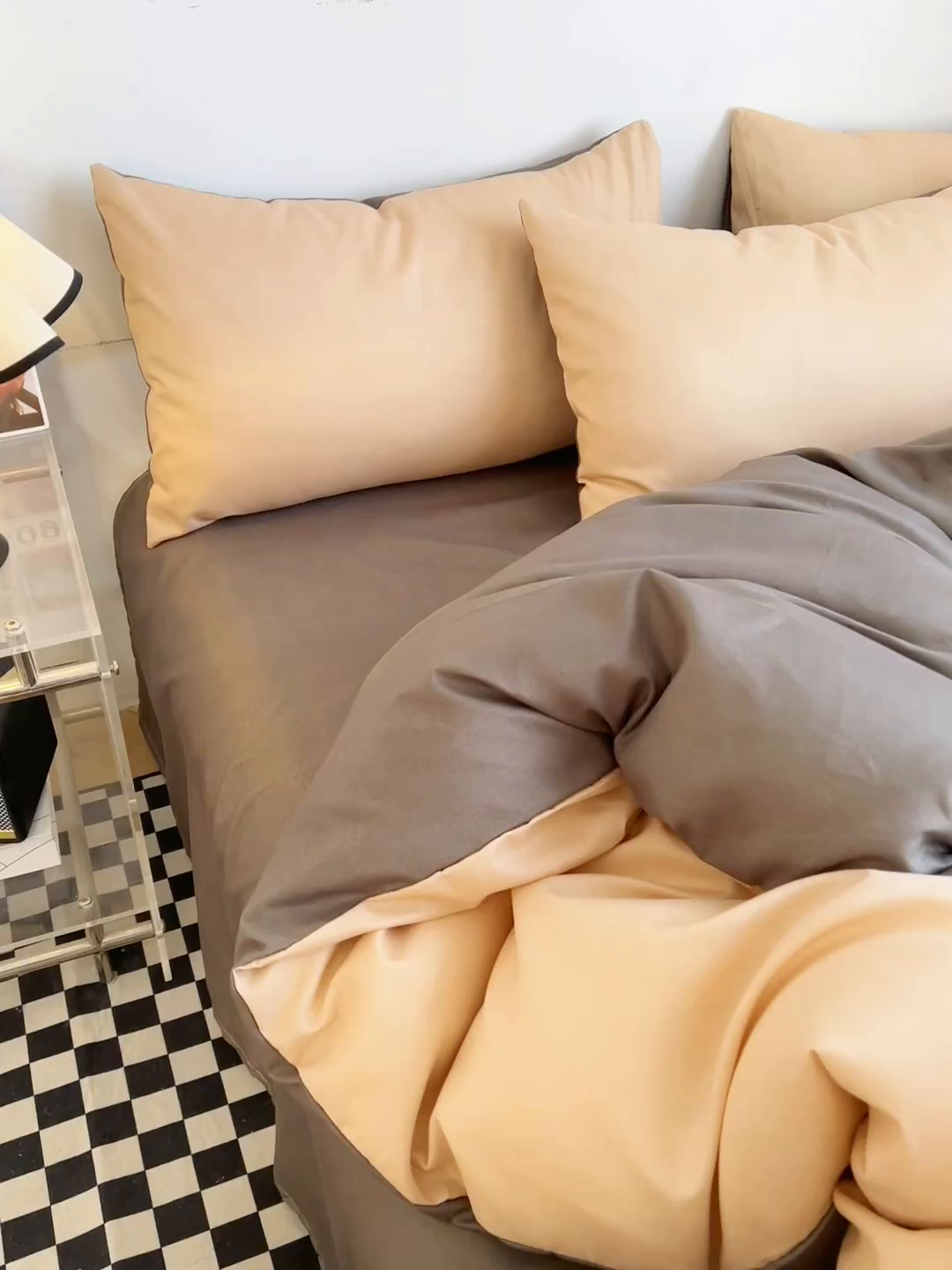 91家纺网 家纺一手货源 找家纺 友承家纺 2026新款四件套磨毛床单被套被罩简约纯色学生宿舍水洗棉3三件套床上用品4被套单件四季单独被罩 浅玉