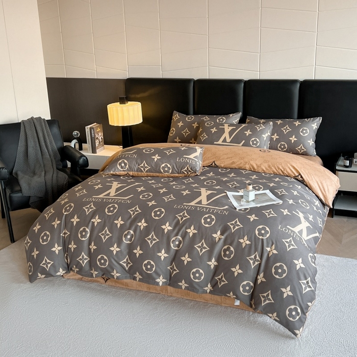 91家纺网 家纺一手货源 找家纺 友承家纺 2026新款床上用品加厚磨毛四件套春夏床单磨毛被套高级奢华宿舍三件套欧洲站 L灰