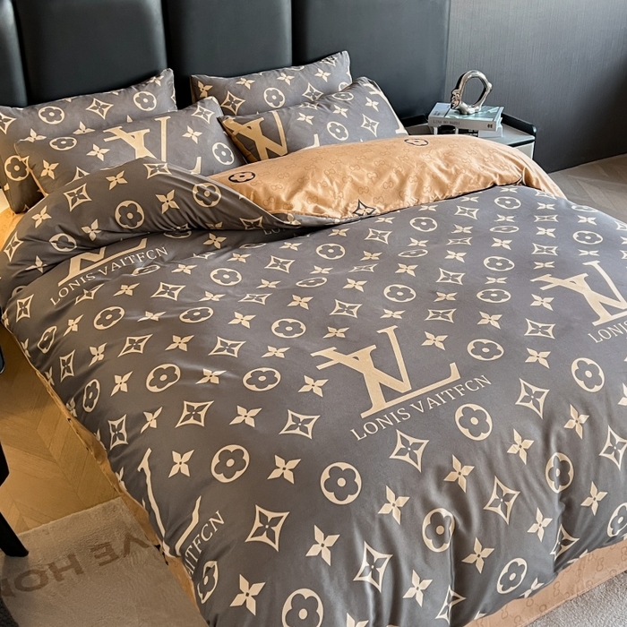 91家纺网 家纺一手货源 找家纺 友承家纺 2026新款床上用品加厚磨毛四件套春夏床单磨毛被套高级奢华宿舍三件套欧洲站 L灰