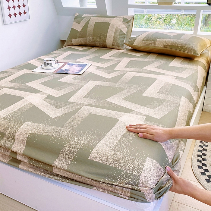 91家纺网 家纺一手货源 找家纺 小懒猪 2026新款全棉印花床笠 素律