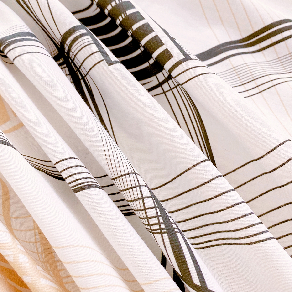 91家纺网 家纺一手货源 找家纺 小懒猪 2026新款全棉印花床笠 铂格纹