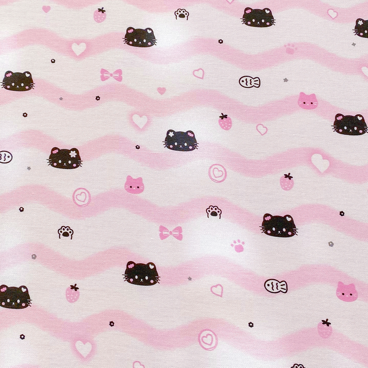 91家纺网 家纺一手货源 找家纺 小懒猪 2026新款全棉印花床笠 粉喵甜梦