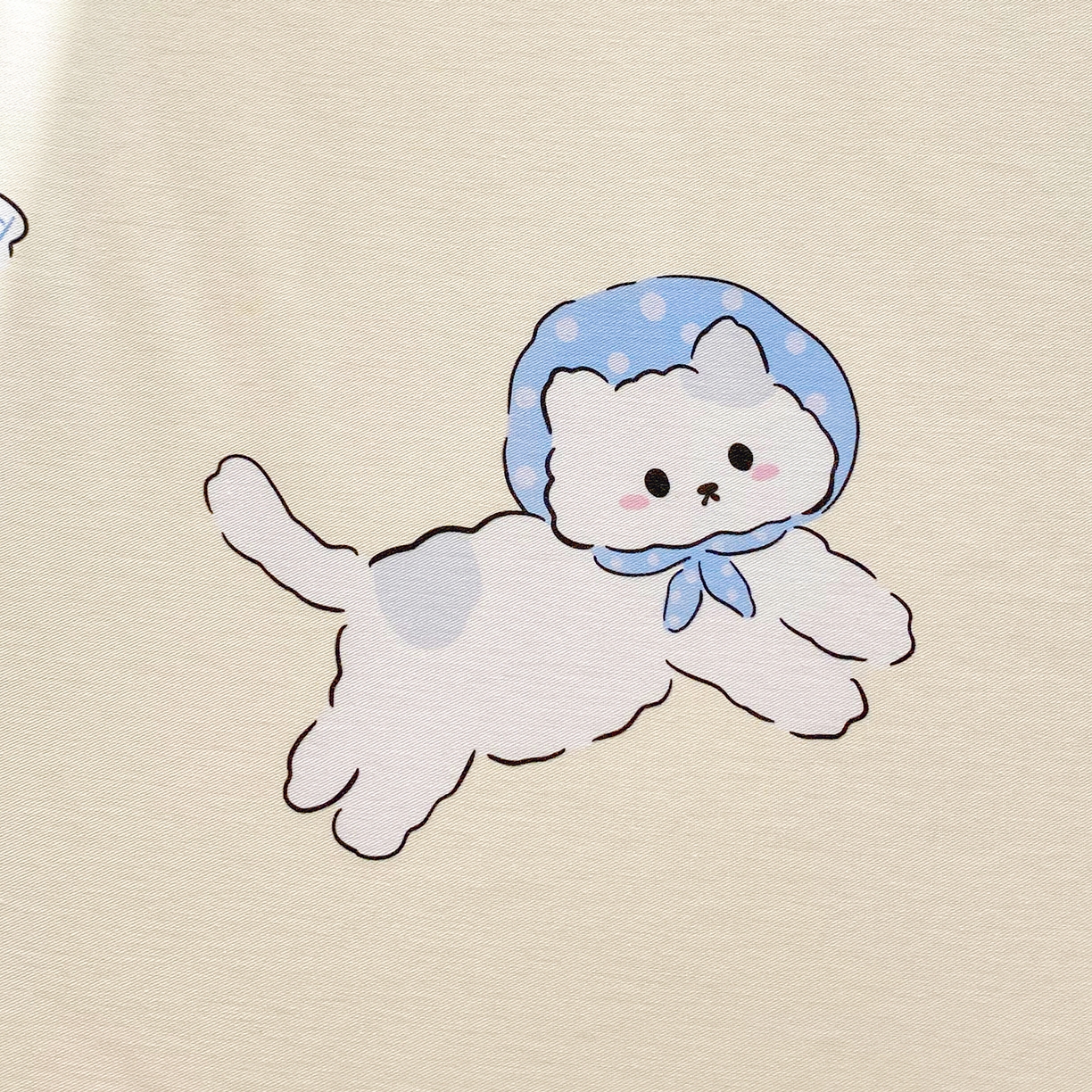 91家纺网 家纺一手货源 找家纺 小懒猪 2026新款全棉印花床笠 喵语时光