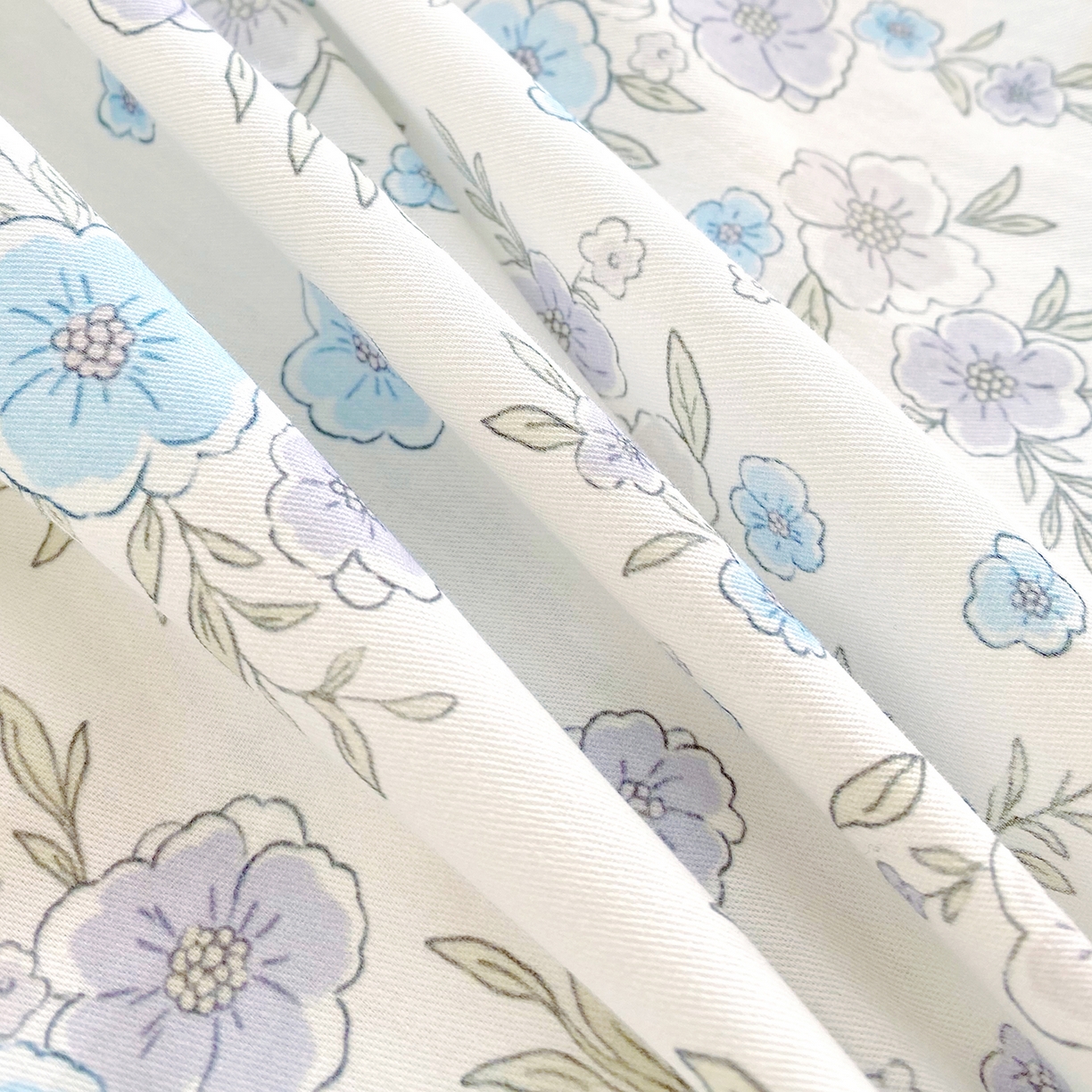 91家纺网 家纺一手货源 找家纺 小懒猪 2026新款全棉印花床笠 青蔓花盏