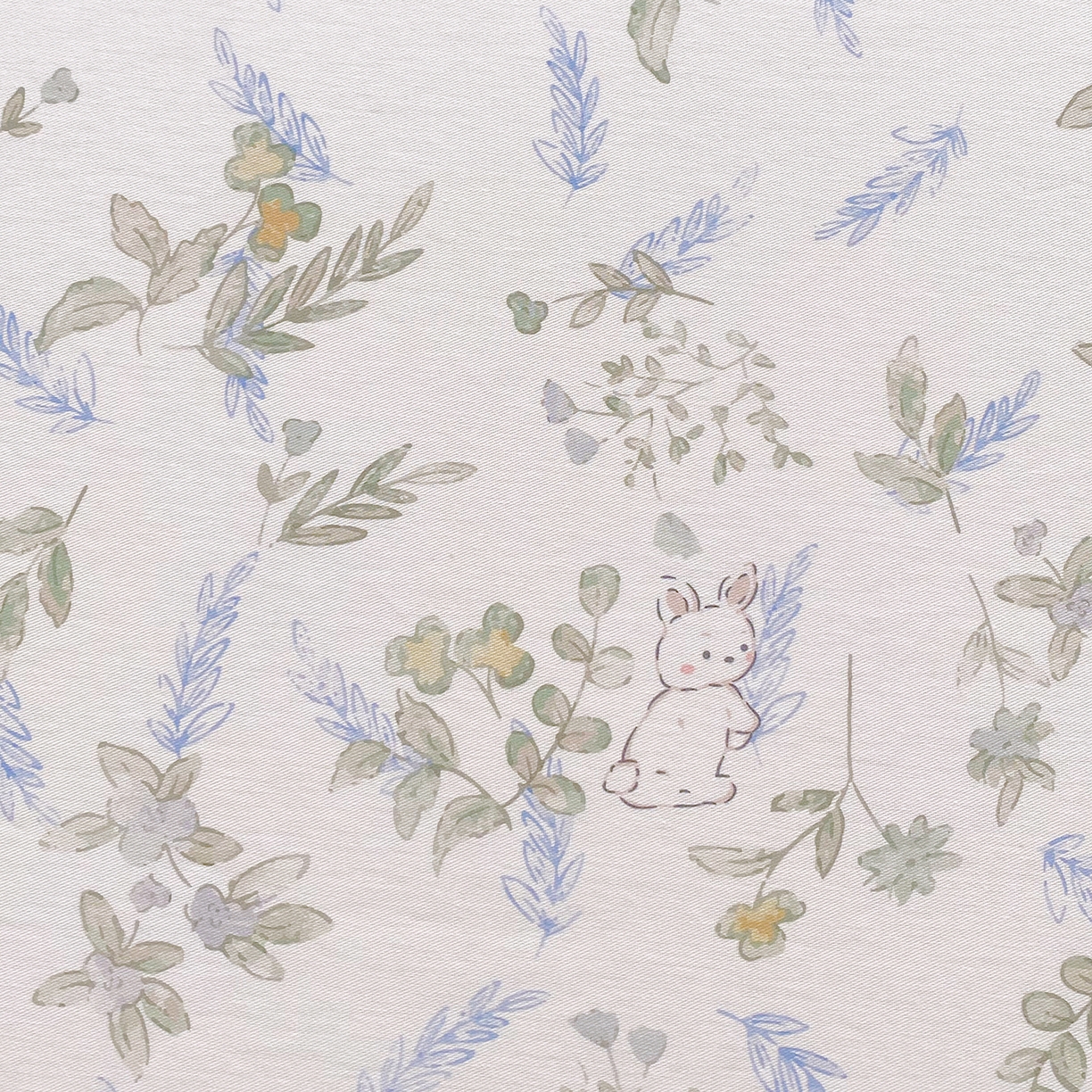 91家纺网 家纺一手货源 找家纺 小懒猪 2026新款全棉印花床笠 森屹兔眠