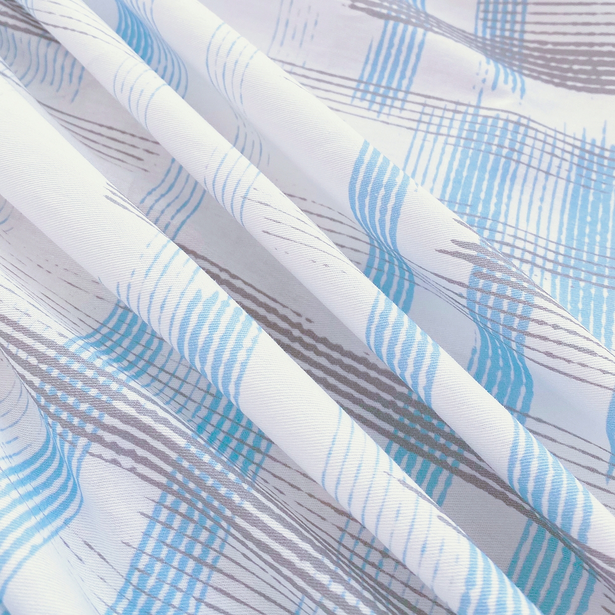 91家纺网 家纺一手货源 找家纺 小懒猪 2026新款全棉印花床笠 线影轻痕